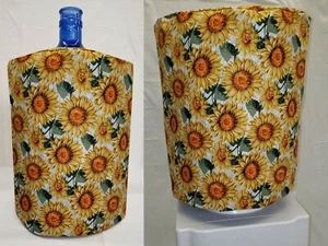 Harvest Sunflowers Water Bottle Cover for 3 or 5 Gallon Bottles - Picture 1 of 4