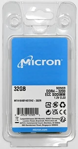 Micron 32GB DDR4 3200Mhz ECC SODIMM Laptop Memory MTA18ASF4G72HZ-3G2R - Picture 1 of 2