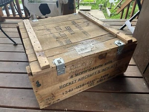 Vintage 1952 Army Military Rocket Fins Cargo Container Explosive Crate - Picture 1 of 23