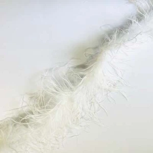 Ostrich & Marabou Feather Boa - White - Foto 1 di 3
