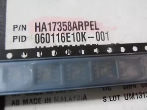 100X HA17358ARPEL Dual OPA HA17358A so8 Renesas Genuine - Picture 1 of 1