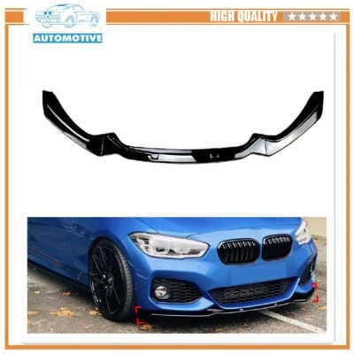 Комплект спойлеров кромок переднего бампера подходит для BMW 1 серии F20 F21 118i 120i 2015-2019 - Изображение 1 из 4