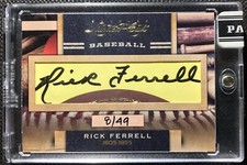 RICK FERRELL 2011 PANINI / DONRUSS LIMITED CUTS SIGNATURE / AUTOGRAPH  8/49