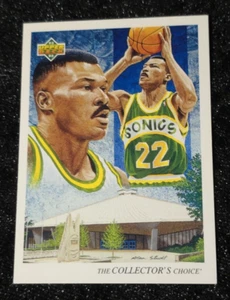 1992-93 UPPER DECK BASKETBALL Ricky Pierce Card #58 Artist Alan Studt - Picture 1 of 2