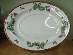 Antik, 1872 Wedgwood, 'Flieder' Fleischteller oder Servierplatte 36,5 x 27,5 cm - Bild 1 von 10