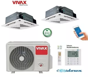 VIVAX Deckenkassette Multisplit 2 x 5,2 KW 4-Wege Klimaanlage Wandfernb. + WIFI - Bild 1 von 8