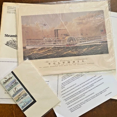 Steamboat Stamp Collection - Commemorative Series with 2 prints sealed - Image 1 of 4