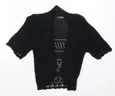 Suéter con capa de algodón negra cuello en V I Love Pulse para mujer talla S Foto 1 de 4