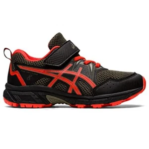 ASICS Kid's PRE Venture 8 Pre-School Running Shoes, K10, Black/Cherry Tomato - Picture 1 of 9
