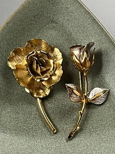 Lote Grande De Colección Tono Dorado Dimensional Rosa y Tono Plateado ROSA BROTE - Imagen 1 de 7