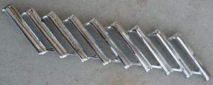 FORD THUNDERBIRD LEFT FENDER HASH MARK DRIVER SIDE METAL EMBLEM TRIM 1955-1957 - Picture 1 of 10