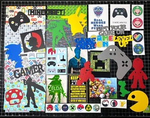 Video Games Scrapbook Kit! Project Life, Paper, die cuts, Nintendo, Mario Zelda - Picture 1 of 1