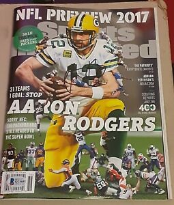 AARON RODGERS GREEN BAY PACKERS SIGNED AUTOGRAPHED SPORTS ILLUSTRATED SI BAS