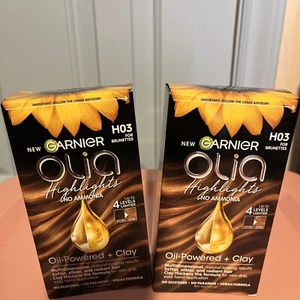 Garnier Olia Hair Color Ammonia-Free Hair Dye H03 Highlights for Brunettes 2Pack - Picture 1 of 5