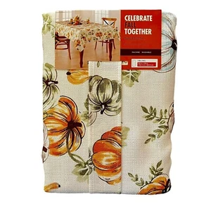 Celebrate Fall Together Pumpkin Toss Tablecloth Oblong 60" x 120" Kohl's Harvest - Picture 1 of 4