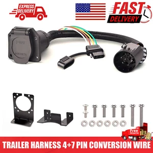 Kits de arnés de cableado de remolque de 7 vías de enchufe plano de 4 vías para Chevy Silverado 1500 2500 - Imagen 1 de 13