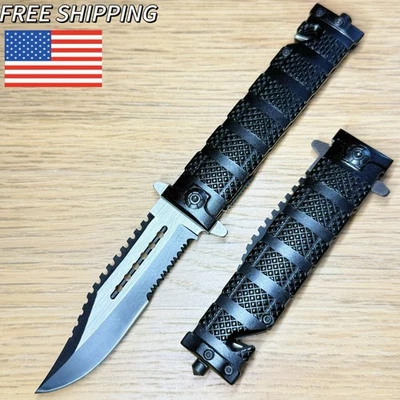 Navaja de Bolsillo Plegable Hoja Asistente de Resorte Táctica Película 8.5" Foto 1 de 4