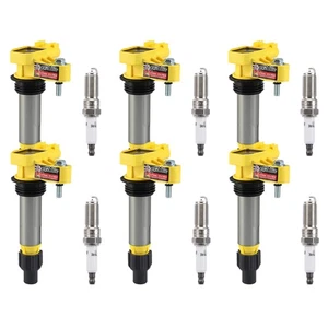 6x Ignition Coils & 6x Spark Plugs for Chevy Impala Camaro Cadillac CTS 3.6L V6 - Picture 1 of 8