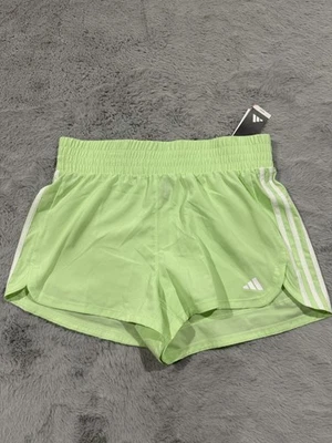 Шорты женские Adidas большие зеленые Pacer 3 полоски Aeroready спортивные тренировочные новые с ценниками - Изображение 1 из 4