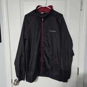 Destinations Firestone Zip Up Windbreaker Jacket Black Size L - Picture 1 of 5