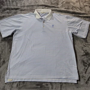 Polo Peter Millar uomo righe grandi performance golf ricamata - Foto 1 di 10