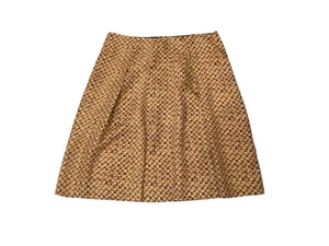 Banana Republic Rock reine Seide Gr. 6 gelb gefüttert Plissee Y2K gemustert Retro - Bild 1 von 9