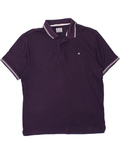 CHAMPION Mens Easy Fit Polo Shirt 2XL Purple Cotton BG30 - Picture 1 of 3
