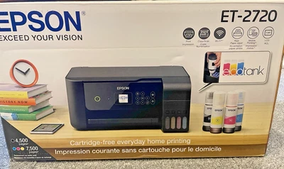 NEW Epson EcoTank ET-2720 Wireless InkJet All-In-One Color Printer - Image 1 of 3
