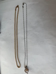 2 Stück Gold Silber Halskette 18KGF 14g - Bild 1 von 14