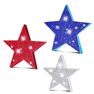 3 Pieces 4th of July Wood Star Signs Independence Day Table Decorations, - Picture 1 of 8
