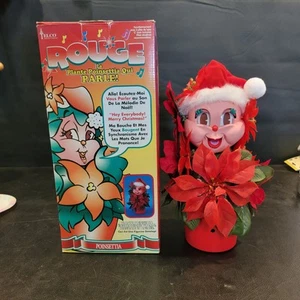 🎄Vintage TELCO Redd Christmas Electronically Talking Musical POINSETTIA W/ Box - Picture 1 of 5