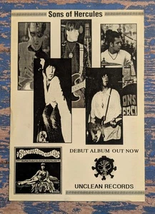 Postal promocional álbum Sons of Hercules 1994 de colección - Austin Texas Unclean Records - Imagen 1 de 11