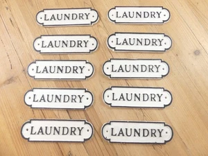 10 GUSSEISEN WÄSCHE Schilder Stil Gusseisen **LACKFEHLER* Weiterverkauf Flohmarkt - Bild 1 von 11