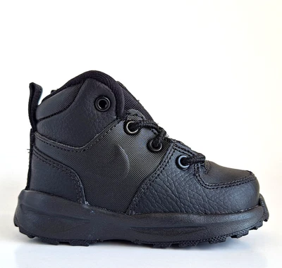 NIKE Manoa Leather Baby Hiking Winter Boots Toddler Sz 5c "Triple Black" acg - Image 1 of 4