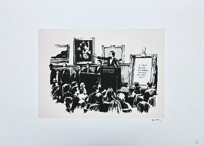 BANKSY - Morons - Edición numerada 77/150, 70x50 cm (27,6x19,7 pulgadas) Foto 1 de 4