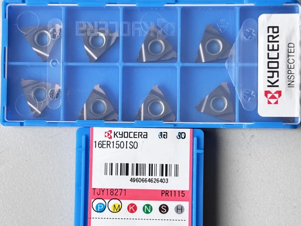 10 x KYOCERA 16ER 150ISO PR1115, Gewindeplatten, Steigung 1,5 mm
