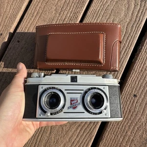 TDC Stereo Colorist 35mm Camera w/Rodenstock Trinar Lenses & Case Tested Working - Picture 1 of 24