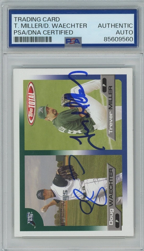 Doug Waechter Trever Miller 2005 Topps Devil Ray PSA/DNA Signed Auto Autographed - Image 1 of 1
