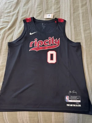 NWT Men’s Nike Portland Trailblazers City Connect Jersey Damian Lillard 2XL/XXL - Image 1 of 4