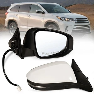 Right Passenger side Mirror Fits 2014-2019 Toyota 6Pins-Right, White - Picture 1 of 5