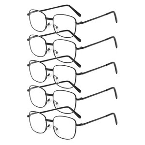 5 Confezioni Occhiali da Lettura Unisex Montatura Rettangolare Lettori Classici Uomo Donna - Foto 1 di 17
