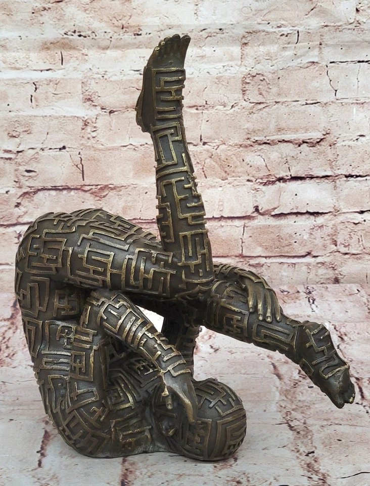 Rare Salvador Dali Male with Cubism Design Outfit Bronze Sculpture Statue Sale - Image 1 of 4