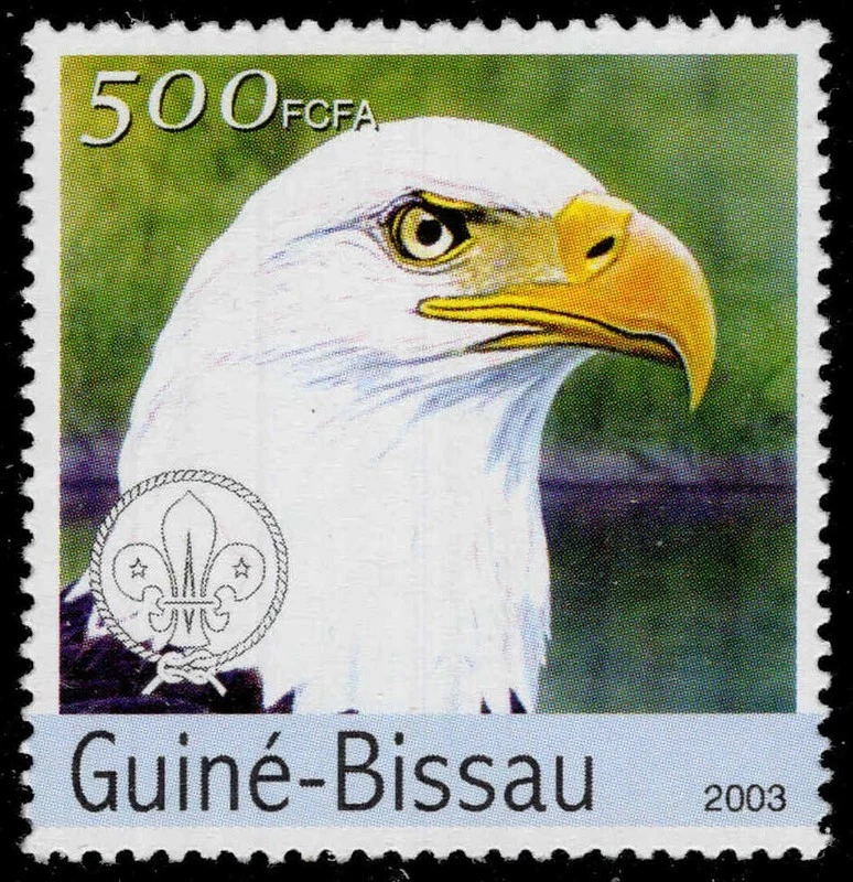 GUINEA BISSAU Mi 2599 - Bald Eagle "Haliaeetus leucocephalus" (pc33636) — 第 1/1 张图片