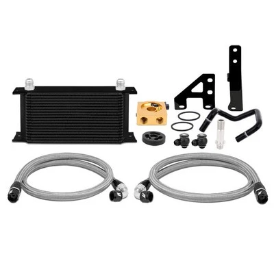 Mishimoto MMOC-WRX-15TBK Oil Cooler Kit Thermostatic Fits Subaru WRX 2015-2021 - Image 1 of 2