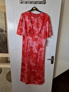 Womens Red Floral Dress, Roman, Size 12, New with tags RRP £55 - Picture 1 of 5