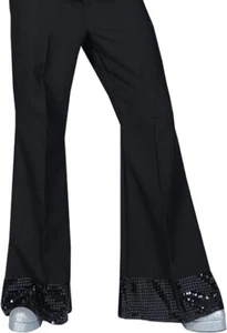 Funny Fashions Black Diamond Disco Panty with Sequin Cuff Costume Accessory, L - Picture 1 of 2