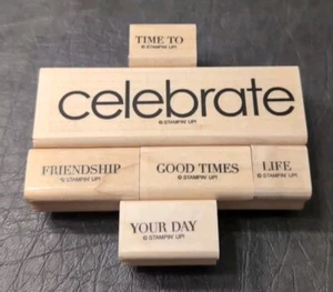 Stampin’ Up! Time To Celebrate Friendship Good Times Life Your Day *No Box - Imagen 1 de 4