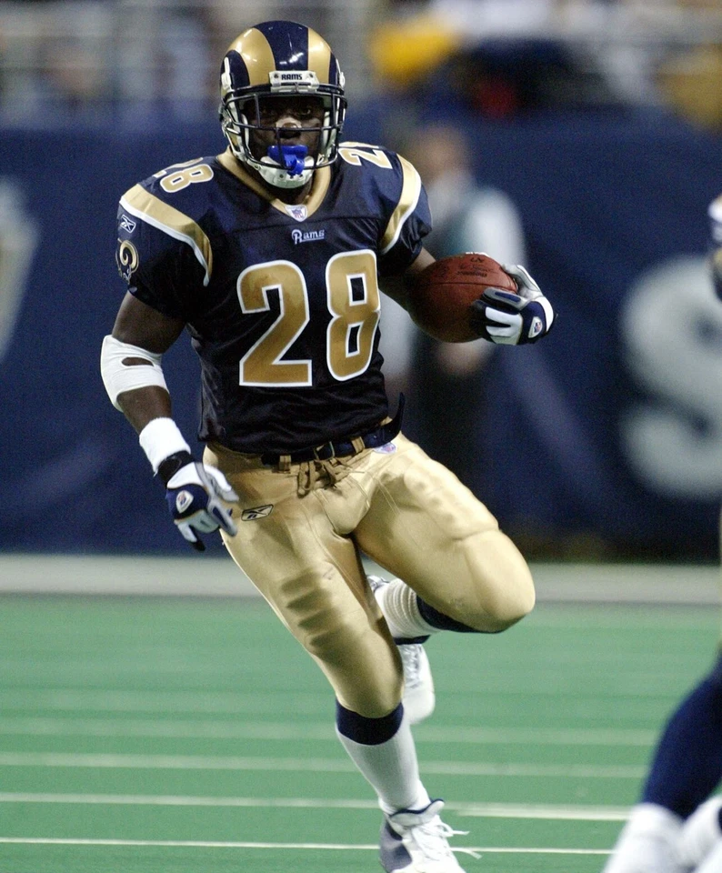 Foto 8x10 de los St Louis Rams Marshall Faulk impresión de fútbol americano de la NFL #2 Foto 1 de 1