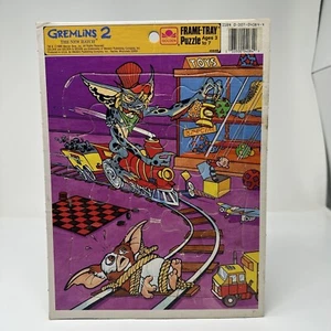 Rompecabezas Gremlins 1990 2 nuevos lote rayas y tren Gizmo marco-bandeja 4084B dorado - Imagen 1 de 14