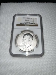1973 S Eisenhower Dollar MS67 NGC Certified - Picture 1 of 4